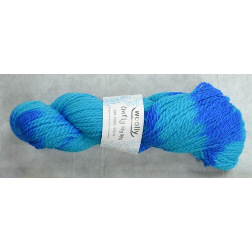 Woolly Crafty Prints Knitting Yarn 100% Pure Wool 8 Ply, 100g Hanks #66 CIRRUS