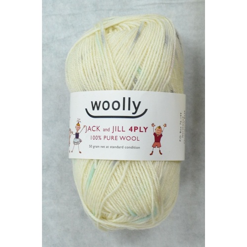 Woolly Jack & Jill Knitting Yarn 100% Pure Wool 4 Ply, 50g Ball #130 WHITE