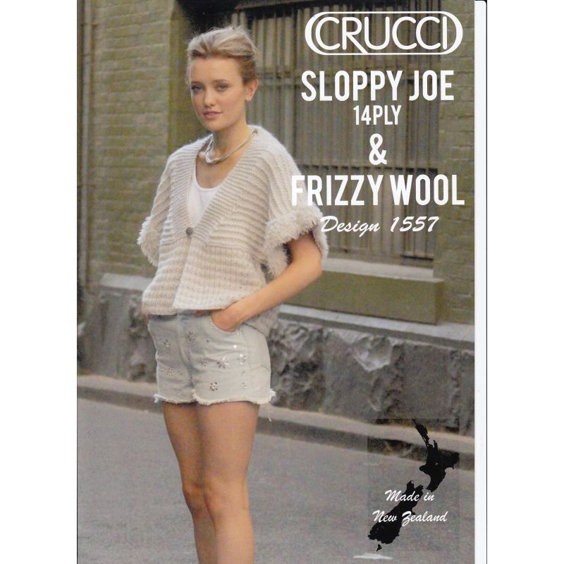 Vest Crucci Knitting Pattern 1557 for 14 Ply Yarn