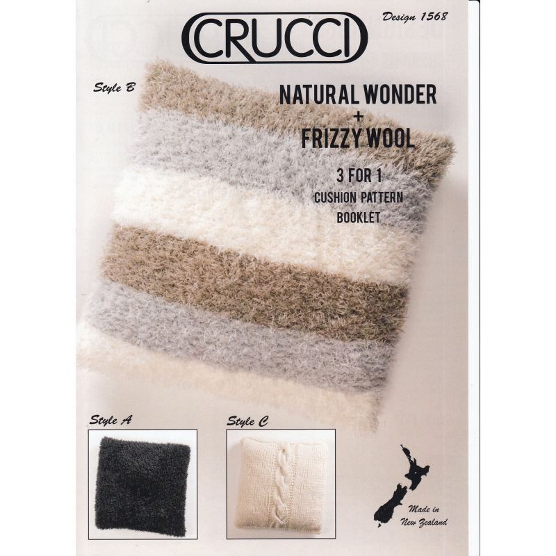 3 for 1 Cushion Pattern Booklet Crucci Knitting Pattern 1568
