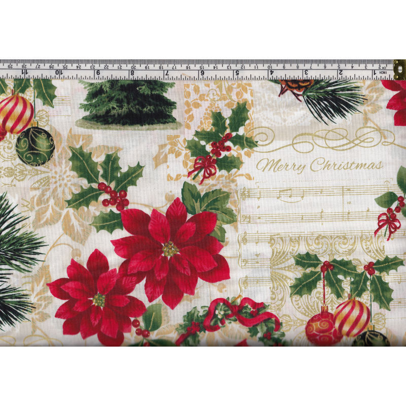 Whistler Studios 100% Cotton Fabric, NOEL, 110cm Wide Per METRE
