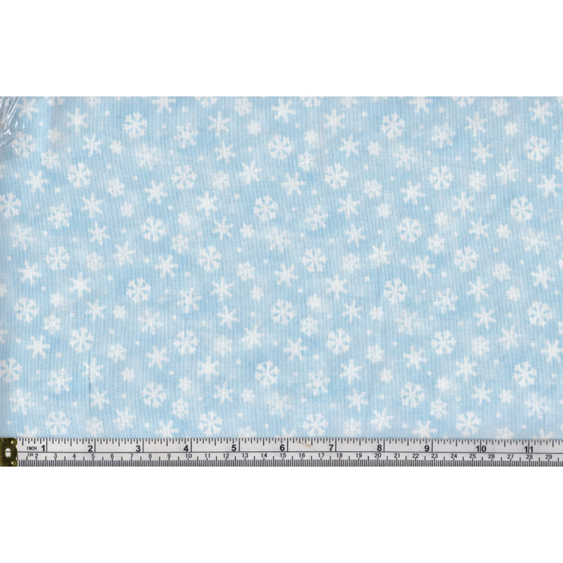 Whistler Studios 100% Cotton Fabric, Winter Wishes, SKY, 110cm Wide Per METRE