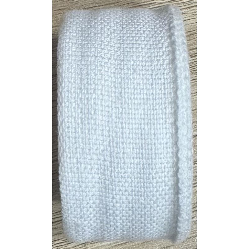 25mm Cotton Tape x 5 Metres, OFF WHITE Non-Stretch 100% Cotton