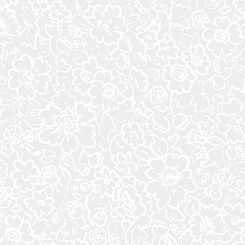 Liberty Floral Tone on Tone, White On White, 110cm wide per 50cm