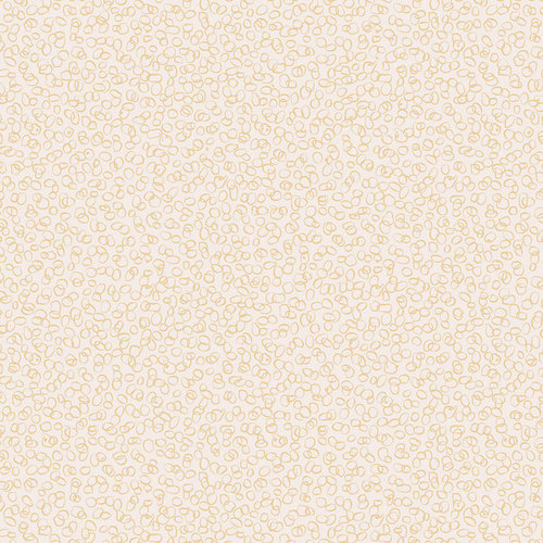Leutenegger Fabric, Popcorn Gold on Cream 110cm wide Per 50cm