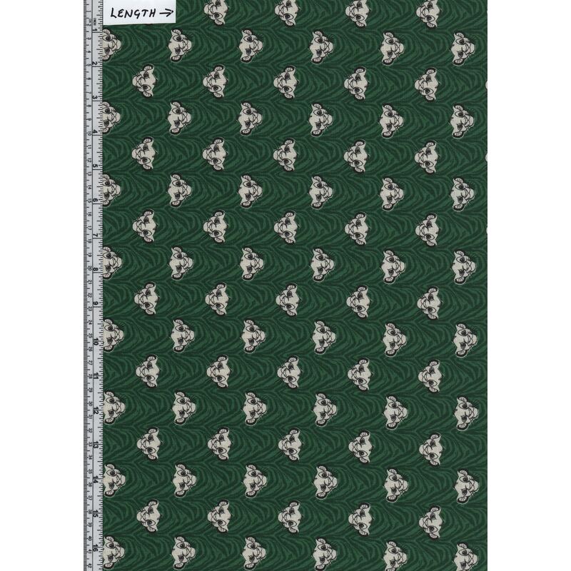 Disney Simba Zebra Print Green, Cute & Wild Collection 110cm Wide Cotton Fabric