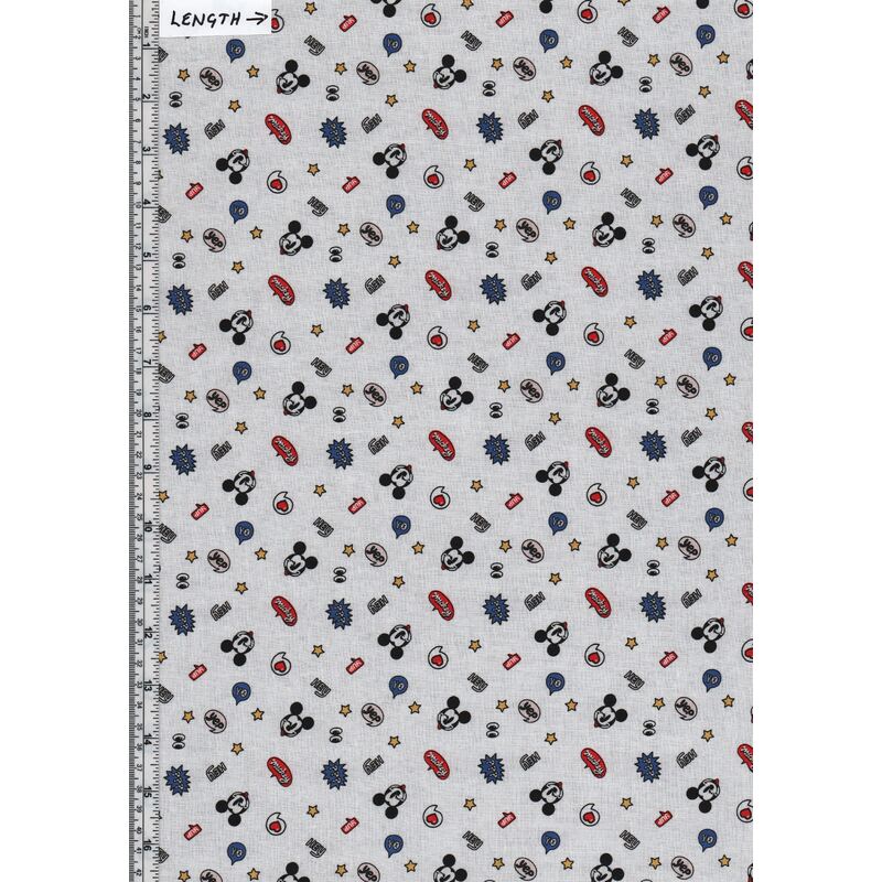 Disney Mickey Tiny Interactions White, It's A Mickey Thing 110cm Wide Cotton Fabric