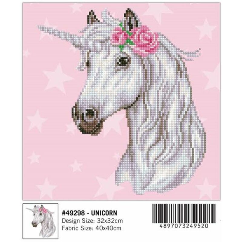 Diamond Dotz UNICORN DA.49298, 5D Multi Facet Diamond Painting Kit, 32 x 32cm