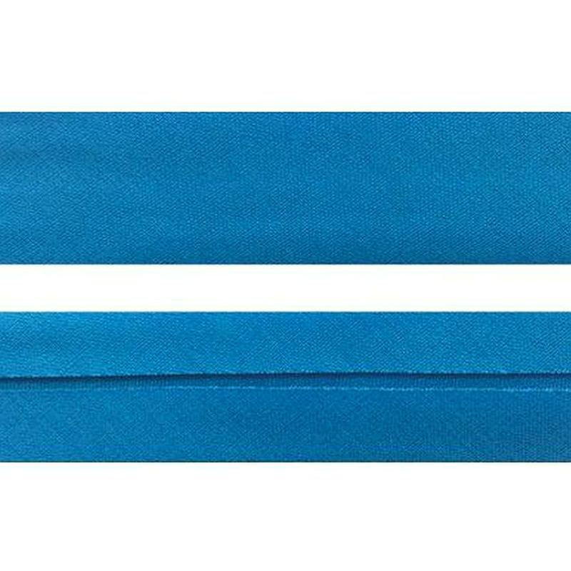 TURQUOISE Cotton Bias Binding, 20mm Single Folded 10 Metre Pre-Pack