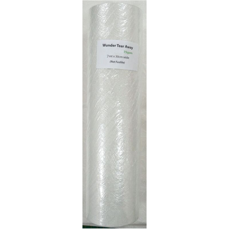 Wunder Med/Heavy Tearaway Stabiliser 75gsm 315mm x 7 Mtrs Machine embroidery stabilizer