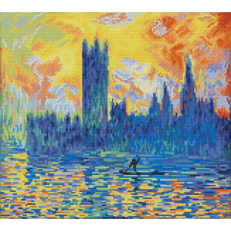 Diamond Dotz LONDON PARLIAMENT IN WINTER DD10.038, 5D Multi Faceted Diamond Painting Kit