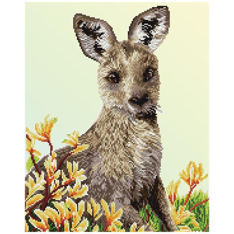 Diamond Dotz KANGAROO & KANGAROO PAW DD10.057 5D Diamond Painting Art Kit, Round Dots