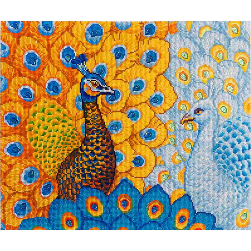 Diamond Dotz ROMANTIC PEACOCKS DD12.014, 5D Multi Faceted Diamond Art Kit