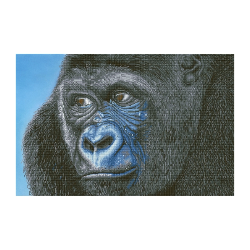 Diamond Dotz KIBALI WESTERN LOWLANDS GORILLA DD15.018, 5D Multi Faceted Diamond Painting Kit