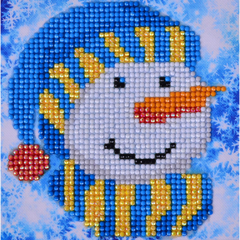 Diamond Dotz Embroidery Facet Art Kit, Beginner Snowman Cap