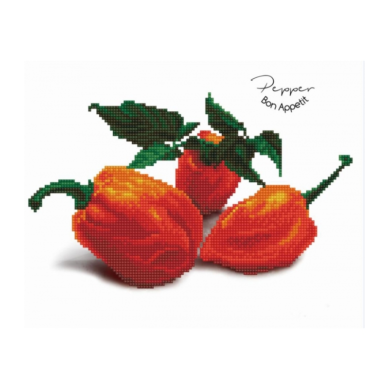 Diamond Dotz 5D Embroidery Facet Art Kit, PEPPER BON APPETIT