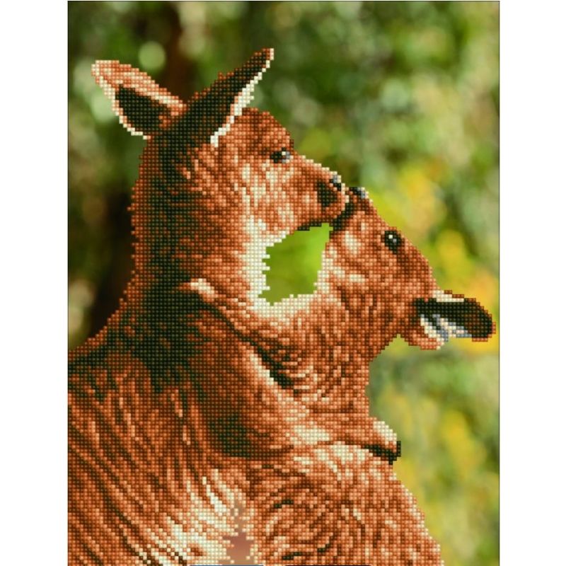 Diamond Dotz 5D Embroidery Facet Art Kit, KISSING KANGAS Round Facets