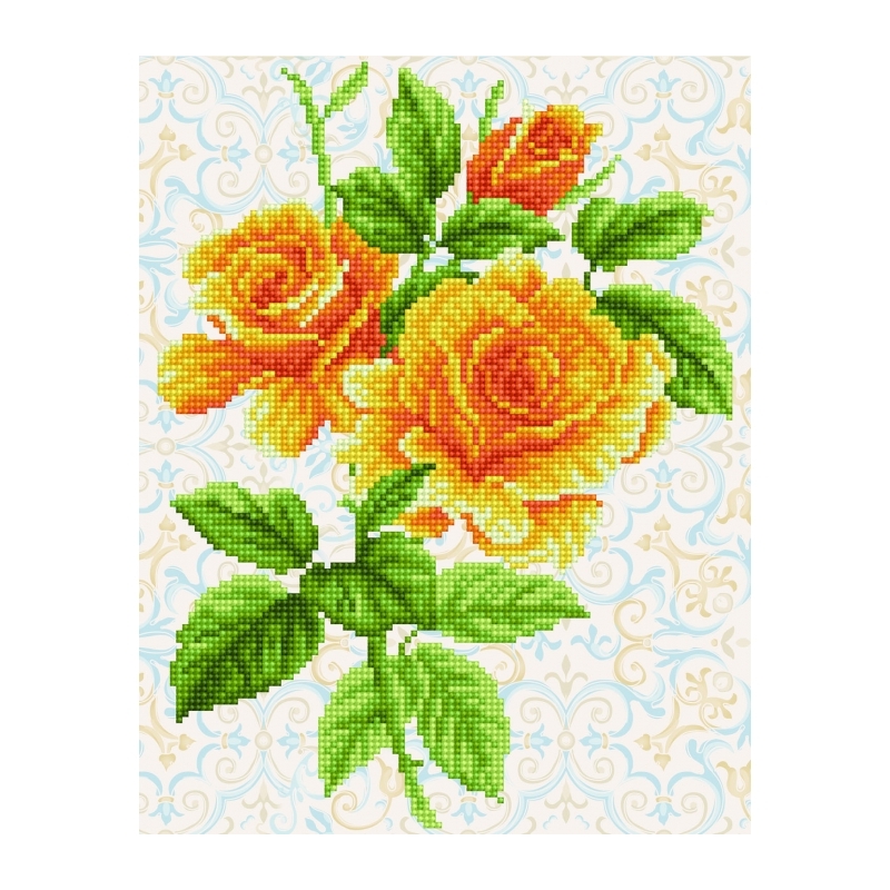 Diamond Dotz, YELLOW ROSE BOUQUET DD6.008 5D Diamond Painting Kit
