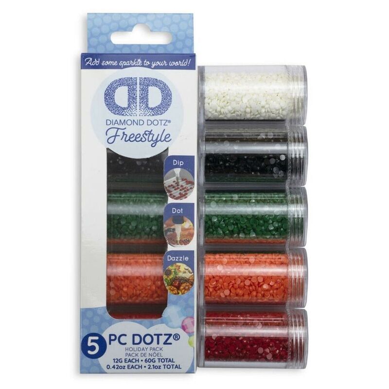 Diamond Dotz DOTZ Sampler Pack, HOLIDAY Pack 5 x 12g Cyclinders, DDA.081