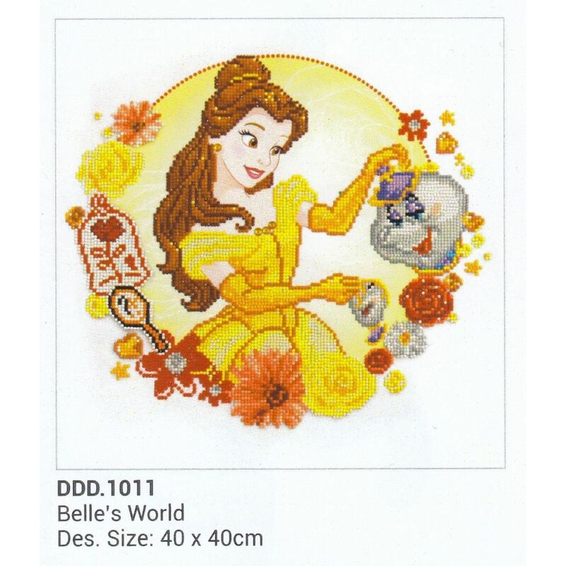 Diamond Dotz Disney BELLE'S WORLD, DDD.1011, 5D Multi Faceted Diamond Art Kit