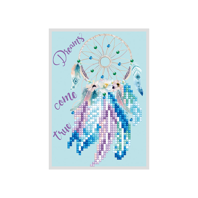 Diamond Dotz Greeting Card DREAMS COME TRUE, 5D Multi Faceted Diamond Art Kit DDG.007