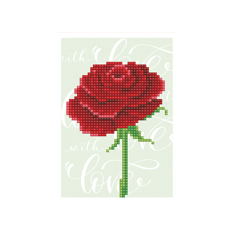 Diamond Dotz 5D Diamond Painting Greeting Card Kit, Love Rose DDG.017