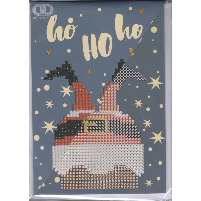 Diamond Dotz 5D Embroidery Facet Art Greeting Card Kit, Ho Ho Ho DDG.020