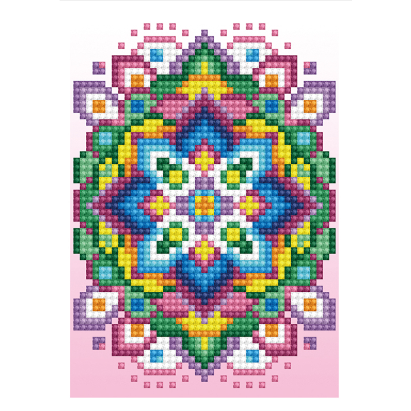 Diamond Dotz PINK STAR CARD DDG.024, 5D Multi Faceted Diamond Painting Art Greeting Card Kit