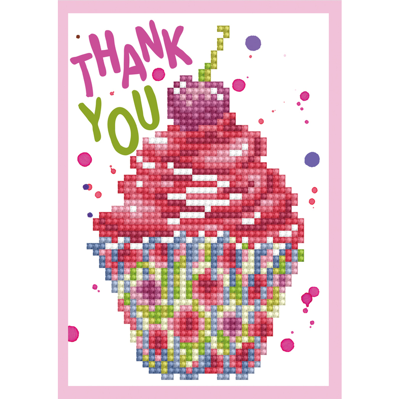 Diamond Dotz THANK YOU DDG.025, 5D Multi Facet Diamond Painting Greeting Card Kit