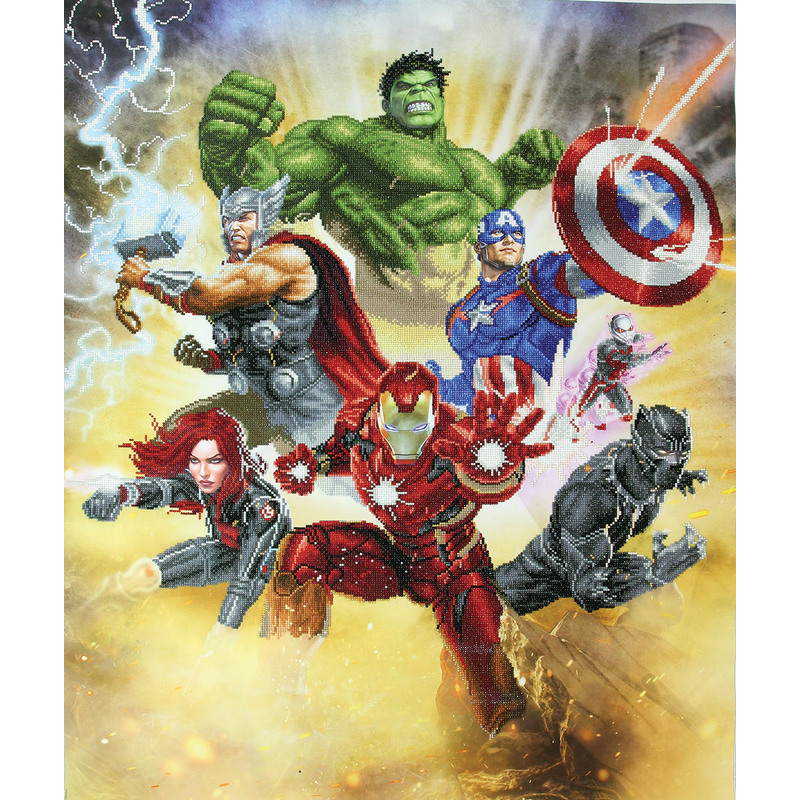 MARVEL AVENGERS ASSEMBLE 5D Multi Faceted Diamond Painting Kit by Diamond Dotz