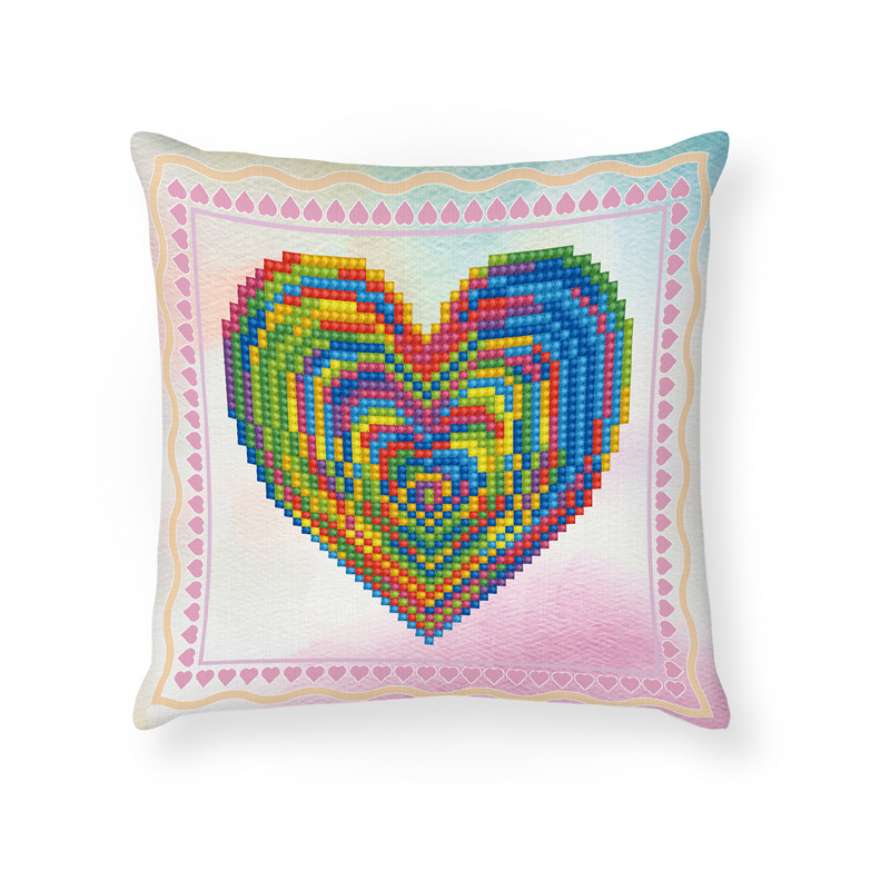 Diamond Dotz Embroidery Facet Art Kit, LOVE NEST DDP2.038 Decorative Pillow