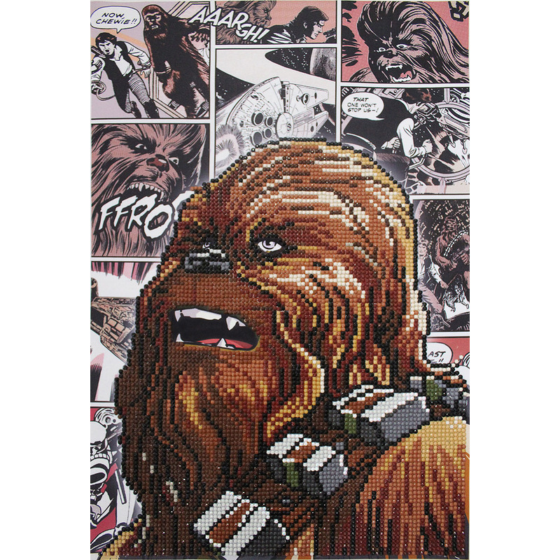 Star Wars CHEWBACCA, 5D Multi Faceted Diamond Painting Art Kit - CLEARANCE