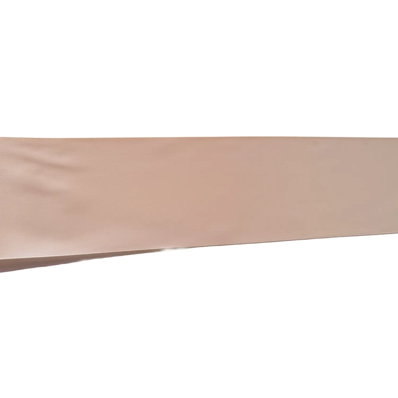 NUDE 100mm Woven Edge Double Faced (Side) Satin Ribbon By The Metre