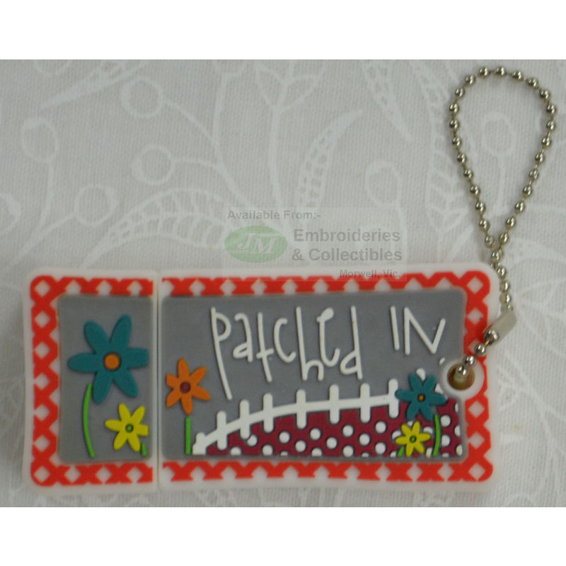 Novelty 2GB USB Flash Drive, Patched In, For Sewing Machines, Computers etc.