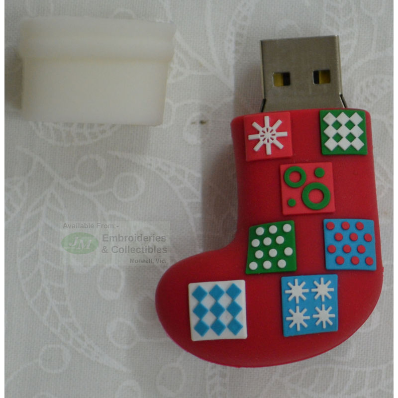 2GB USB Flash Drive, Christmas Stocking Style, Sewing Machines, Computers etc.