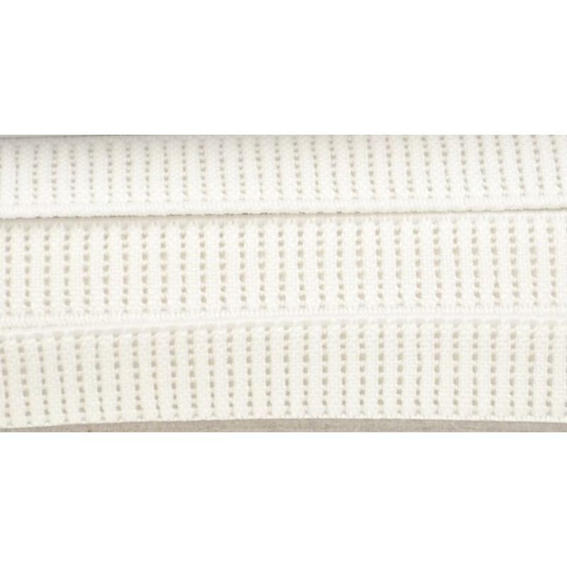 Elastic Ribbed Non-Roll 12mm WHITE 2.9m offcut, Premium Quality