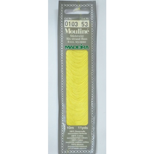 MADEIRA Mouline Colour 0103 Stranded Cotton Embroidery Floss 10m