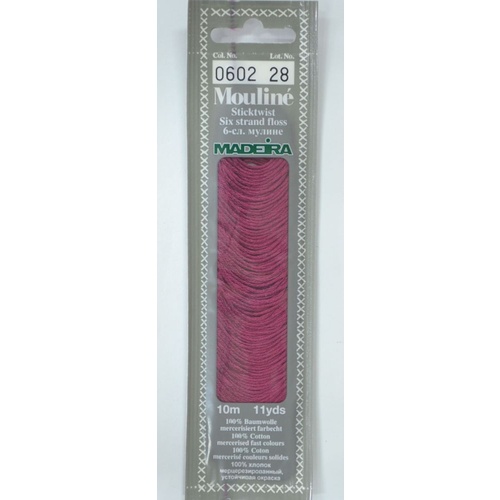 MADEIRA Mouline Colour 0602 Stranded Cotton Embroidery Floss 10m