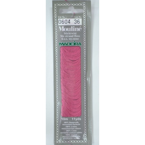 MADEIRA Mouline Colour 0604 Stranded Cotton Embroidery Floss 10m