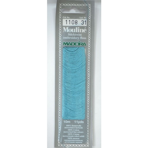 MADEIRA Mouline Colour 1108 Stranded Cotton Embroidery Floss 10m