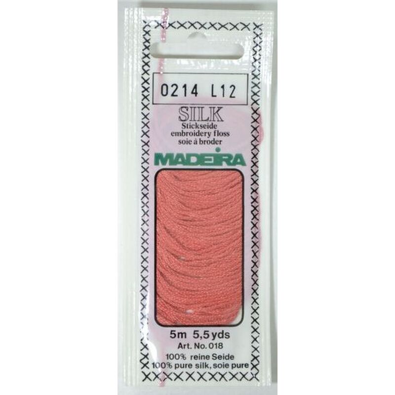 Madeira PURE SILK #0214 ROSE, 4-Strand Hand Embroidery Thread