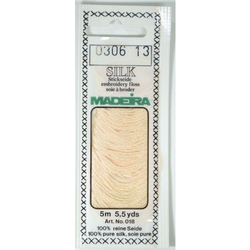 Madeira PURE SILK #0306 PALE NUDE, 4-Strand Hand Embroidery Thread