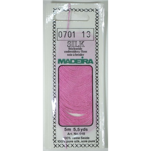 Madeira PURE SILK #0701 FLAMINGO, 4-Strand Hand Embroidery Thread