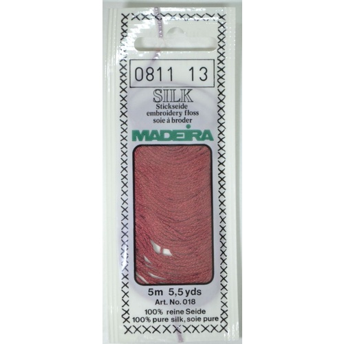 Madeira PURE SILK #0811 MAROON, 4-Strand Hand Embroidery Thread