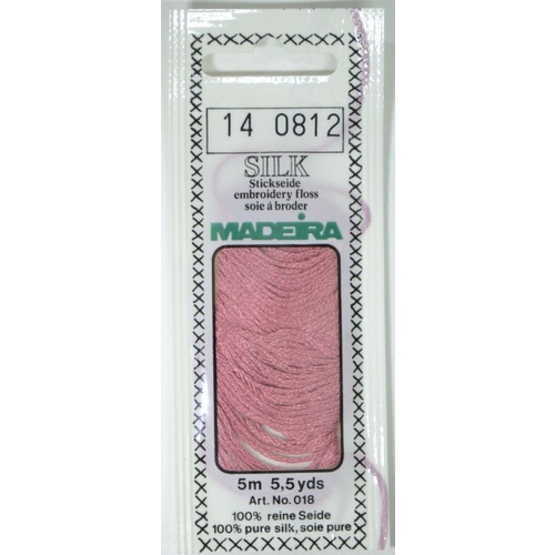 Madeira PURE SILK #0812 DIRTY PINK, 4-Strand Hand Embroidery Thread