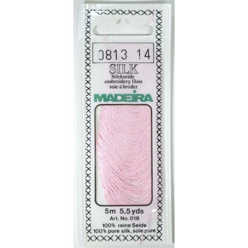 Madeira PURE SILK #0813 TICKLED PINK, 4-Strand Hand Embroidery Thread
