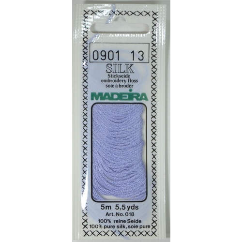 Madeira PURE SILK #0901 DUSKY BLUE, 4-Strand Hand Embroidery Thread