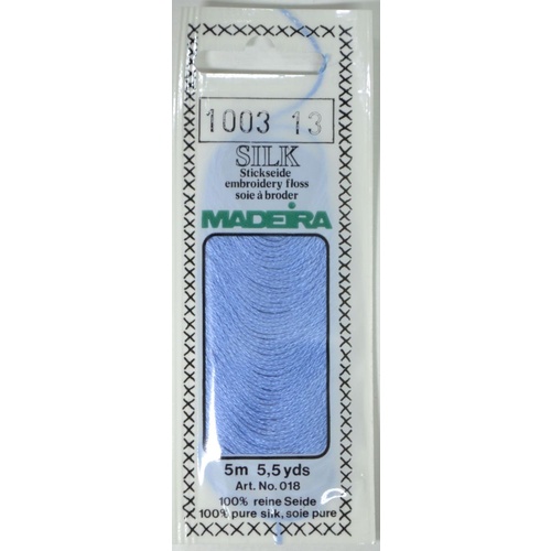 Madeira PURE SILK #1003 BABY BLUE, 4-Strand Hand Embroidery Thread