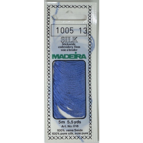 Madeira PURE SILK #1005 MID ROYAL BLUE, 4-Strand Hand Embroidery Thread