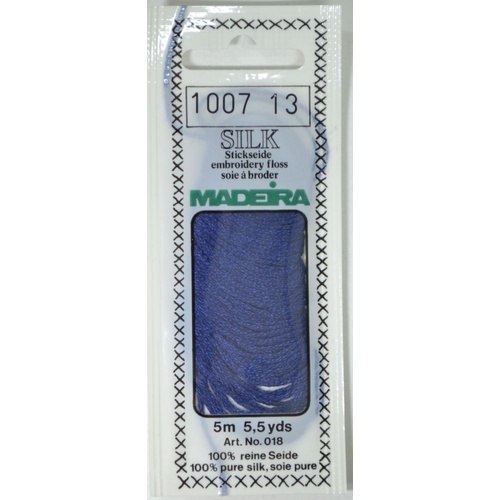 Madeira PURE SILK #1007 ROYAL BLUE, 4-Strand Hand Embroidery Thread